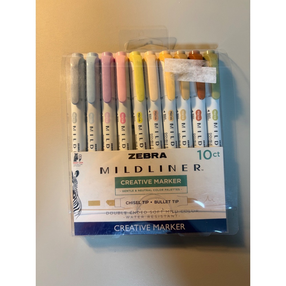 Zebra Mildliner Creative Marker 10ct Double Ended Highlighter Neutral 78701TAR
